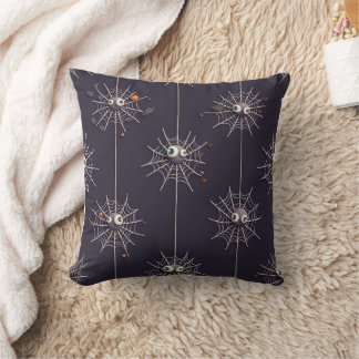 Coussin Halloween Éffrayant Spider et Cobweb Cushion Couss