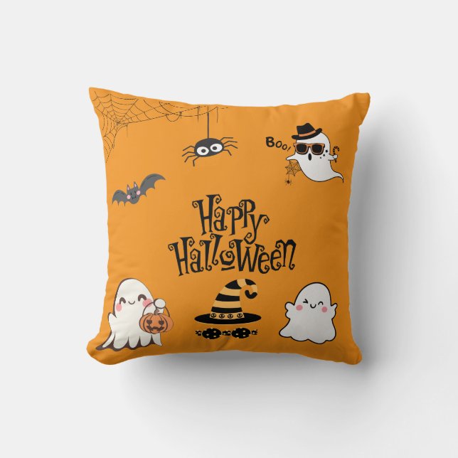 Coussin Halloween Éffrayante et mignonne (Recto)
