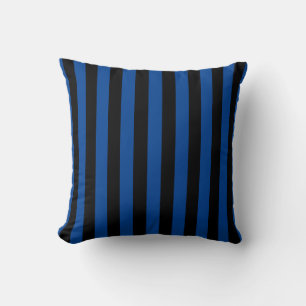 Coussin Halloween en bande verticale noire bleue