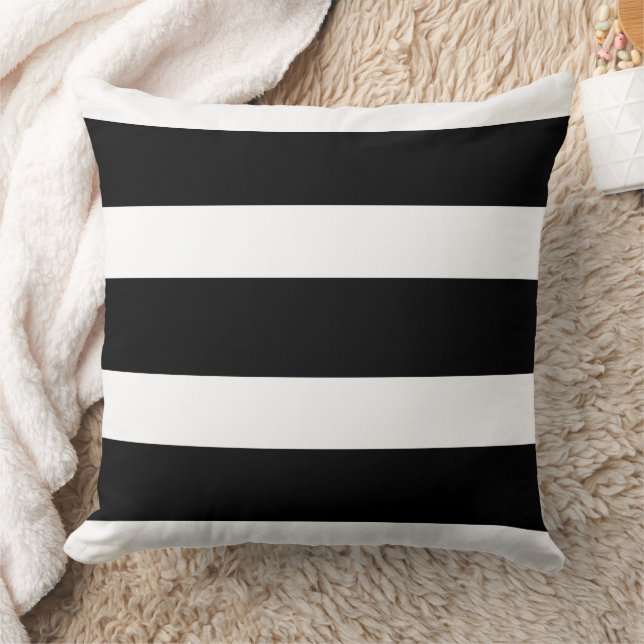 Coussin Halloween en noir et blanc gras (Couverture)