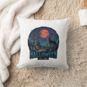 Coussin Halloween Est Howling Wolf Red Moon Zombie Hand_1 (Couverture)