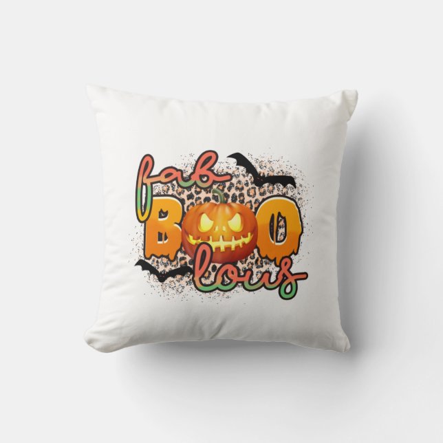 Coussin Halloween Fab Boo Lous Anniversaire (Recto)