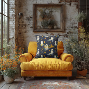 Coussin Halloween Fantômes de minuit avec des motifs céles