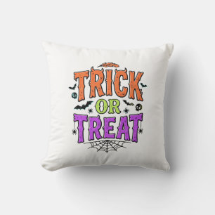 Coussin Halloween Farce Traitement Drôle Toile d'araignée