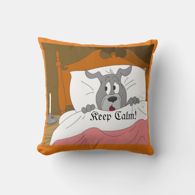 Coussin Halloween Gardez le calme by Sommer Hamilton (Recto)