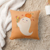 Coussin Halloween Gentil Fantôme et Fleurs (Couverture)