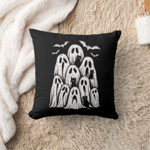 Coussin Halloween Ghost Chats Lover automne Éffrayante sai