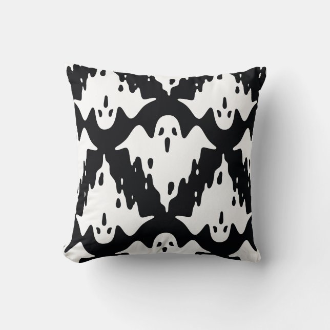 Coussin Halloween Ghost Éffrayant Motif sans couture (Recto)
