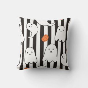 Coussin Halloween Ghost et Motif Citrouille