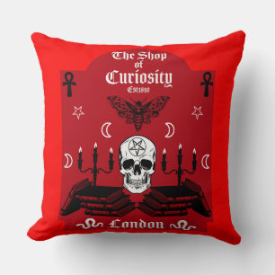 Coussin Halloween gothique sorcier punk