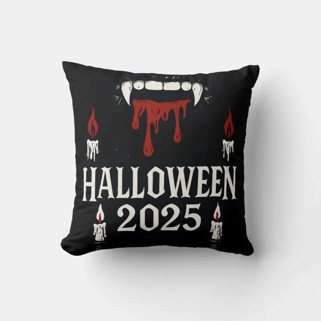 Coussin Halloween gothique Vampire (Recto)