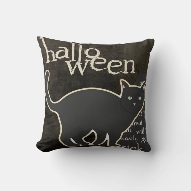 Coussin Halloween gothique vintage (Recto)