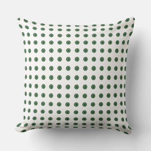 Coussin Halloween Green Polka Dot Eyes (Recto)