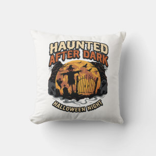 Coussin Halloween Hanté Après la Tombée de la Nuit