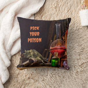 Coussin Halloween Jetez L'Oreiller, Choisissez Votre Poiso