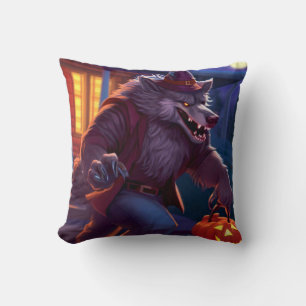 Coussin Halloween/loup-garou/automne/automne