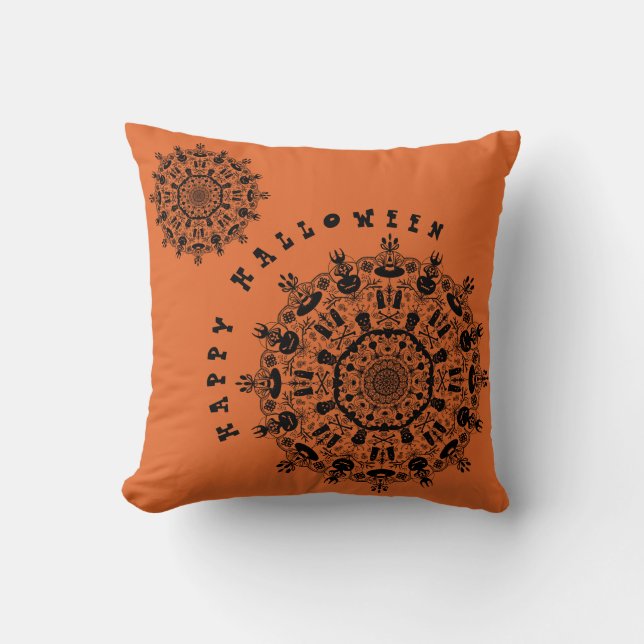 Coussin Halloween Mandala (Recto)