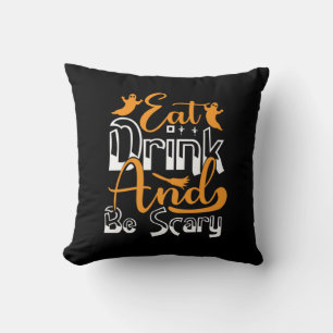 Coussin Halloween Mangez Boire Et Soyez Effrayant Annivers