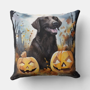 Coussin Halloween Nouvelle-Écosse avec la peur Citrouille