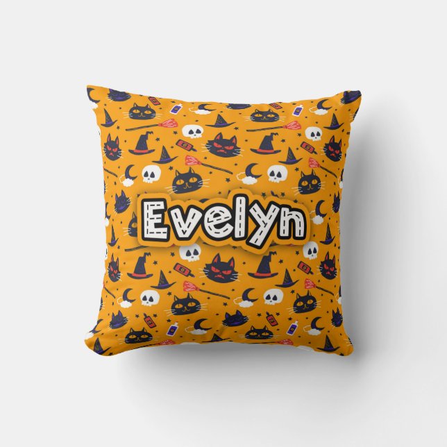 Coussin Halloween personnalisé (Recto)
