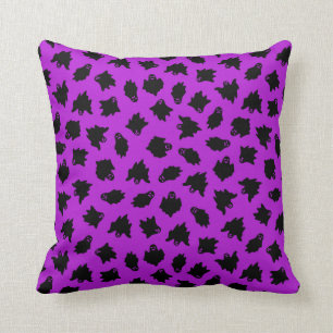 Coussin Halloween Personnaliser Fantôme violet coton 16"X1