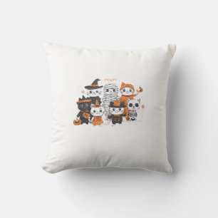 Coussin halloween pour chat mignon chaton squelette fantôm