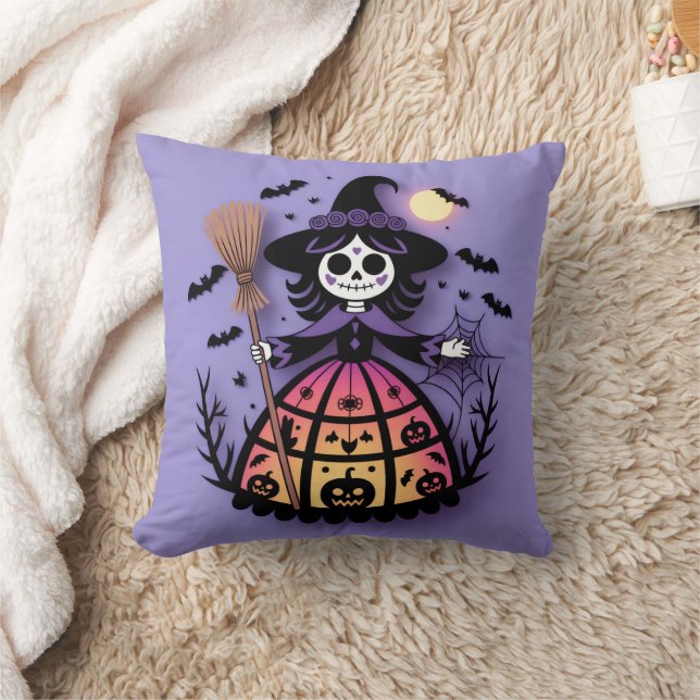 Coussin Halloween Skeleton Witch (Couverture)