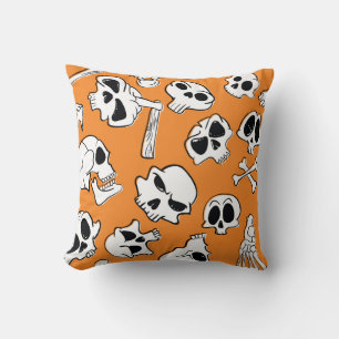 Coussin Halloween Skulls Bones DoodMotif