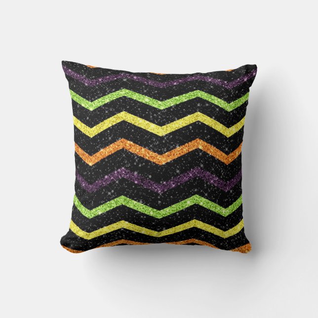 Coussin Halloween Sparkle Zig Zag (Recto)