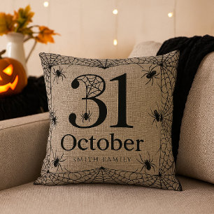 Coussin Halloween Spider Web Personnalisé 31 octobre