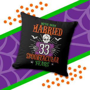 Coussin Halloween Spooktacular 33e anniversaire de mariage