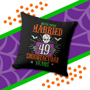 Coussin Halloween Spooktacular 49e anniversaire de mariage