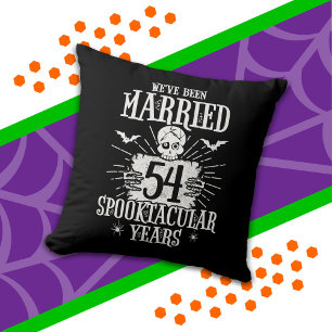 Coussin Halloween Spooktacular 54e anniversaire de mariage