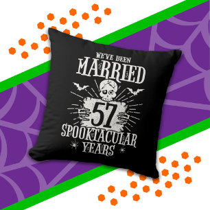 Coussin Halloween Spooktacular 57e anniversaire de mariage
