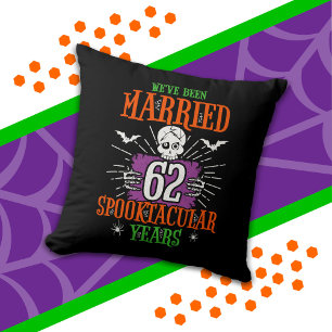 Coussin Halloween Spooktacular 62e anniversaire de mariage