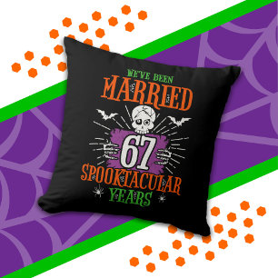 Coussin Halloween Spooktacular 67e anniversaire de mariage