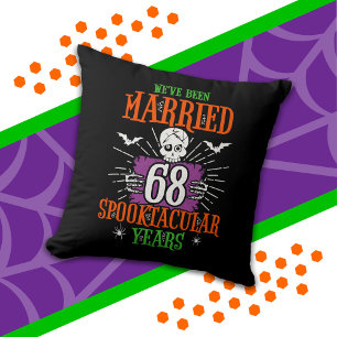 Coussin Halloween Spooktacular 68e anniversaire de mariage