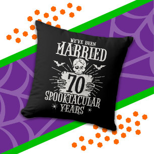 Coussin Halloween Spooktacular 70e anniversaire de mariage