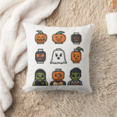 Coussin Halloween Tête de brique Monster Jeu d'oreiller (Couverture)