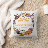 Coussin Halloween Tiny Feet, Baby shower sucré Éffrayant (Couverture)