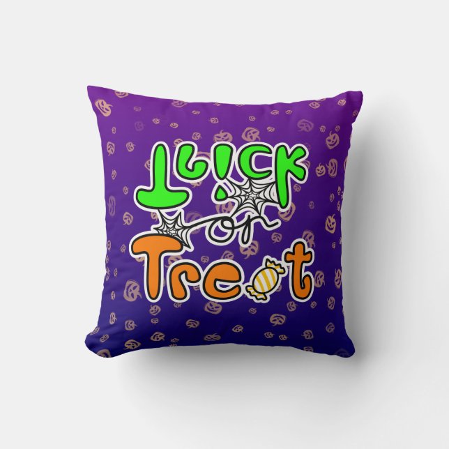 Coussin Halloween Trick ou Treat (Recto)