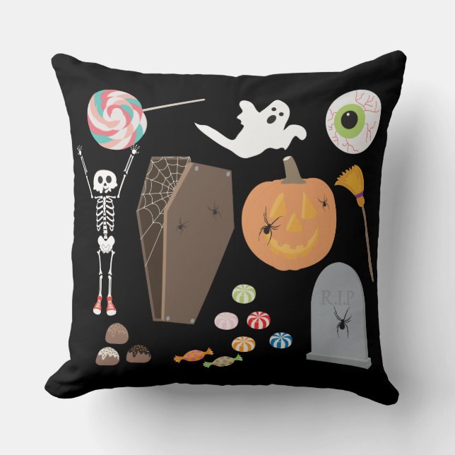 Coussin Halloween Trick ou Treat (Recto)
