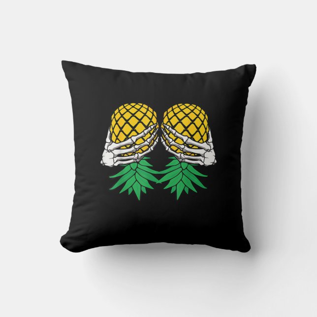 Coussin Halloween vers le haut vers le bas de l'ananas squ (Recto)