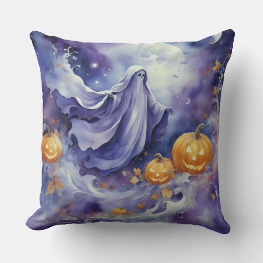 Coussin Halloween violet (Recto)