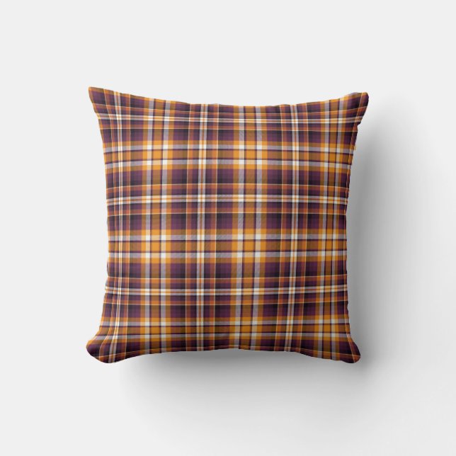 Coussin Halloween violet et Motif orange (Recto)