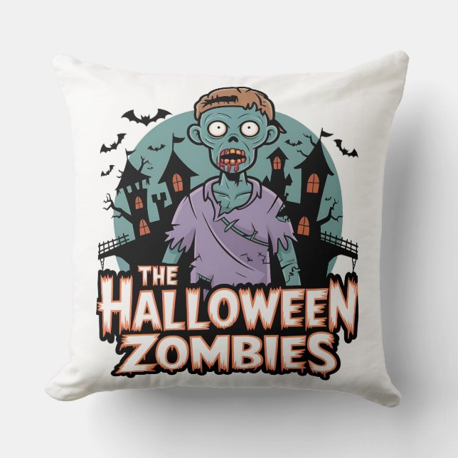 Coussin Halloween Zombies Accueil Jeu d'oreiller : Nouveau (Recto)