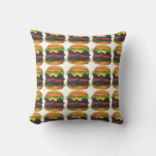 Coussin Hamburger de luxe double au fromage