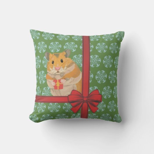 Coussin Hammy Christmas Hamster Noël (Recto)
