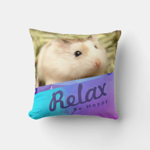 Coussin Hammyville - Cute Hamster Geo Design