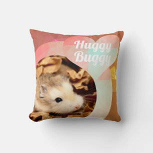 Coussin HammyVille - Cute Hamster Heart Huggy Buggy